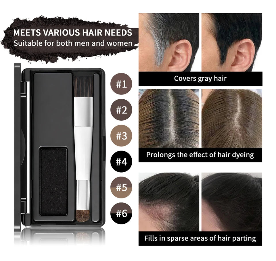 Waterproof Hairline Shadow and Root Cover Up Powder Palette - 12