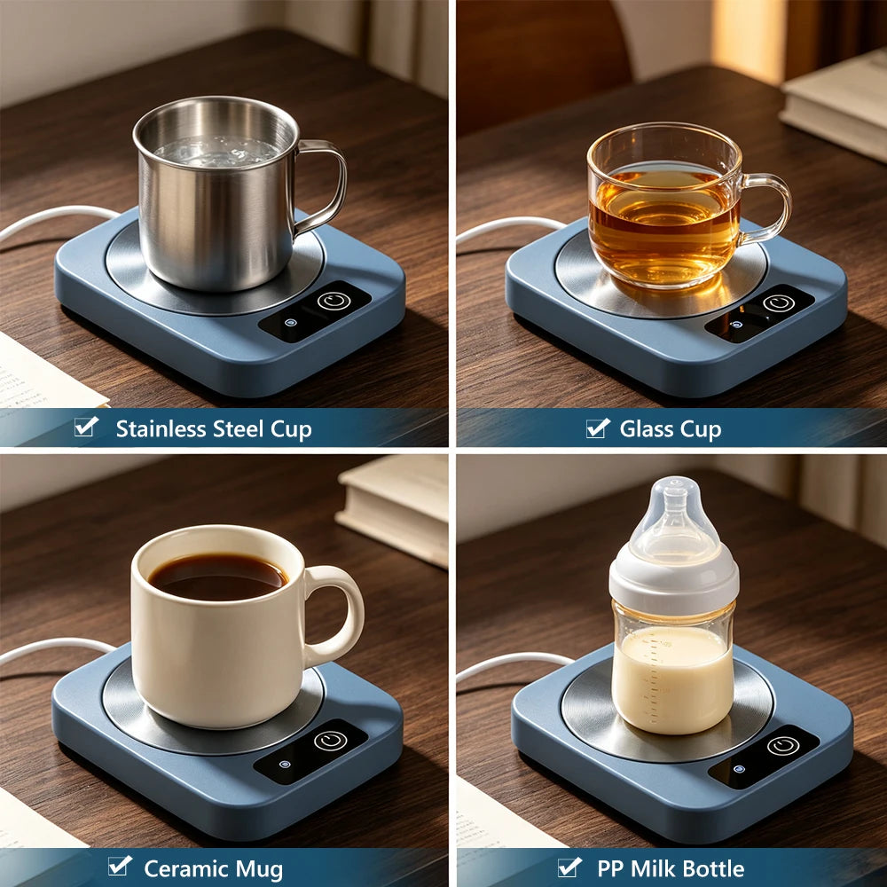 Electric Mug Warmer Coaster for Home and Office Hot Beverage Heating