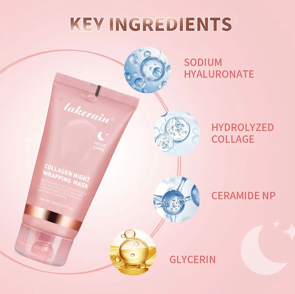 Collagen Overnight Wrapping Peel-Off Mask for Hydrating and Firming Skin