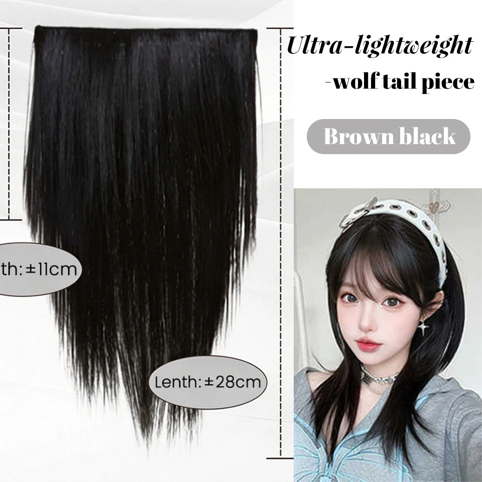 12-Inch Wavy Clip-In Hair Extension Set for Women - 12