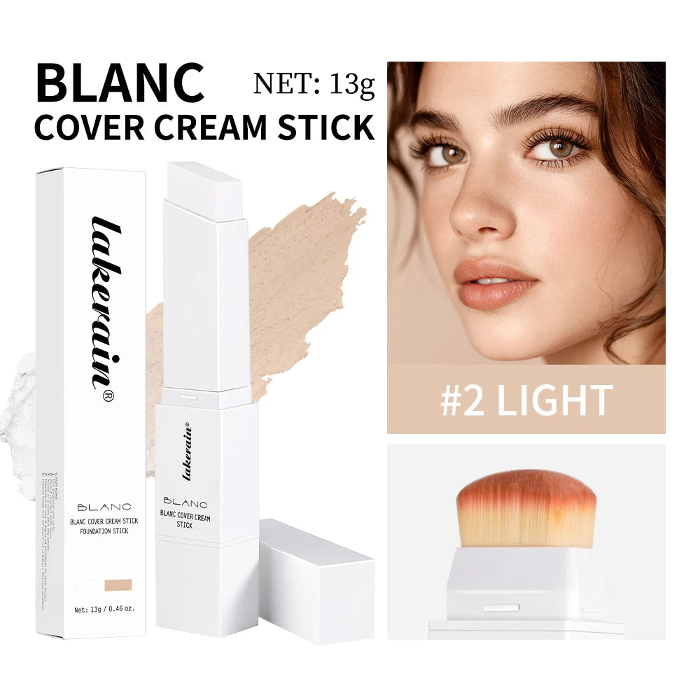 Color Changing Foundation Stick with Built-in Brush for Flawless Skin - 26