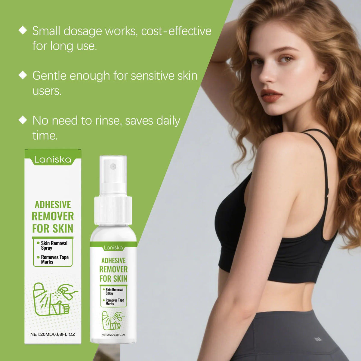 Gentle Adhesive Remover Spray for Skin and Tape Residue