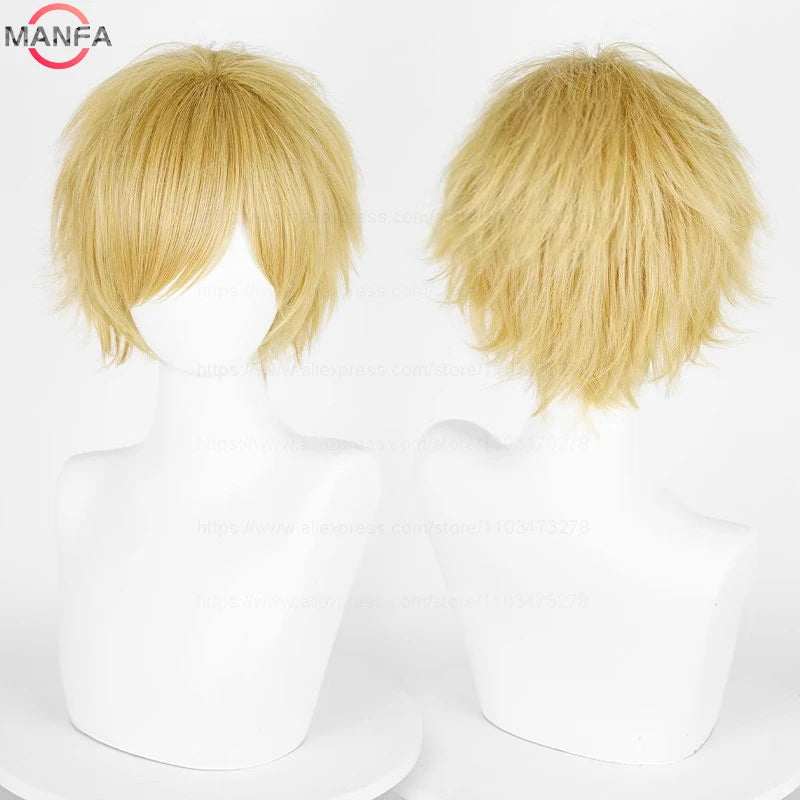 30cm Short Straight Cosplay Wig for Men and Women - 16