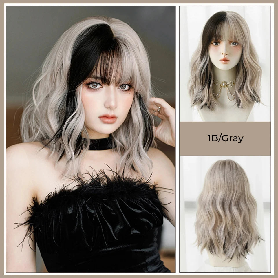 Long Orange and Yellow Ombre Wavy Wig for Daily Wear and Cosplay