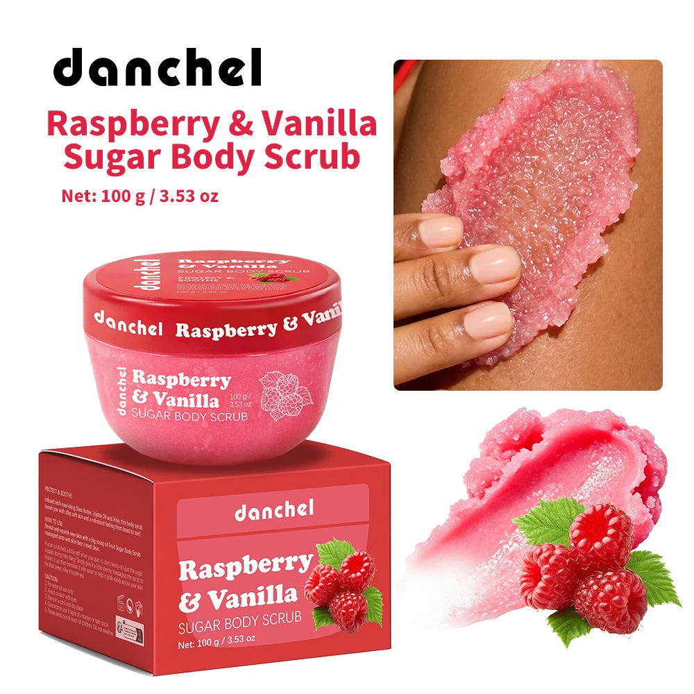 Raspberry Vanilla Sugar Body Scrub for Smooth and Hydrated Skin