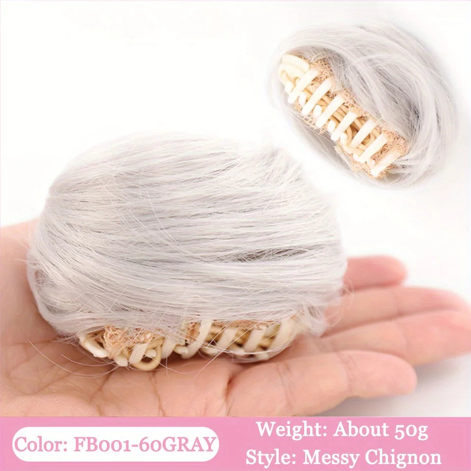 Synthetic Braid Hair Scrunchie for Instant Messy Bun Updos