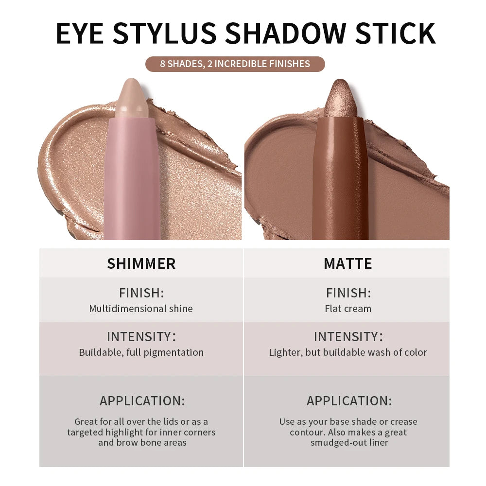 Waterproof Cream Eyeshadow Pencil for Long-Lasting Eye Makeup