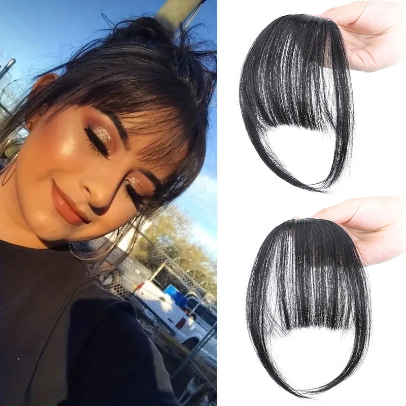 Invisible Clip-In Hair Bangs Extension for Women - 1