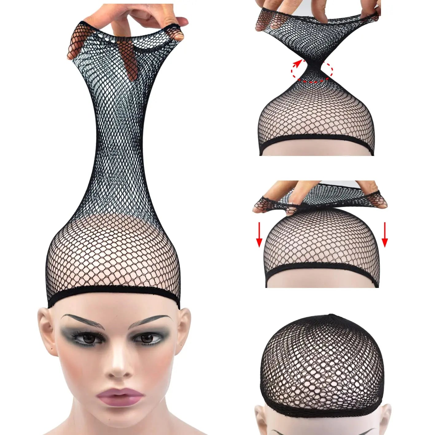 Breathable Elastic Mesh Wig Cap for Secure Hair Styling - 1