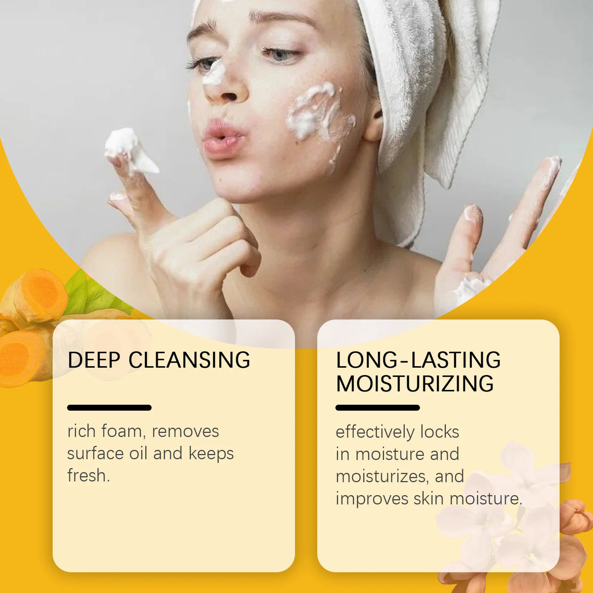 Turmeric and Clove Brightening Soap Bar for Face and Body Exfoliation