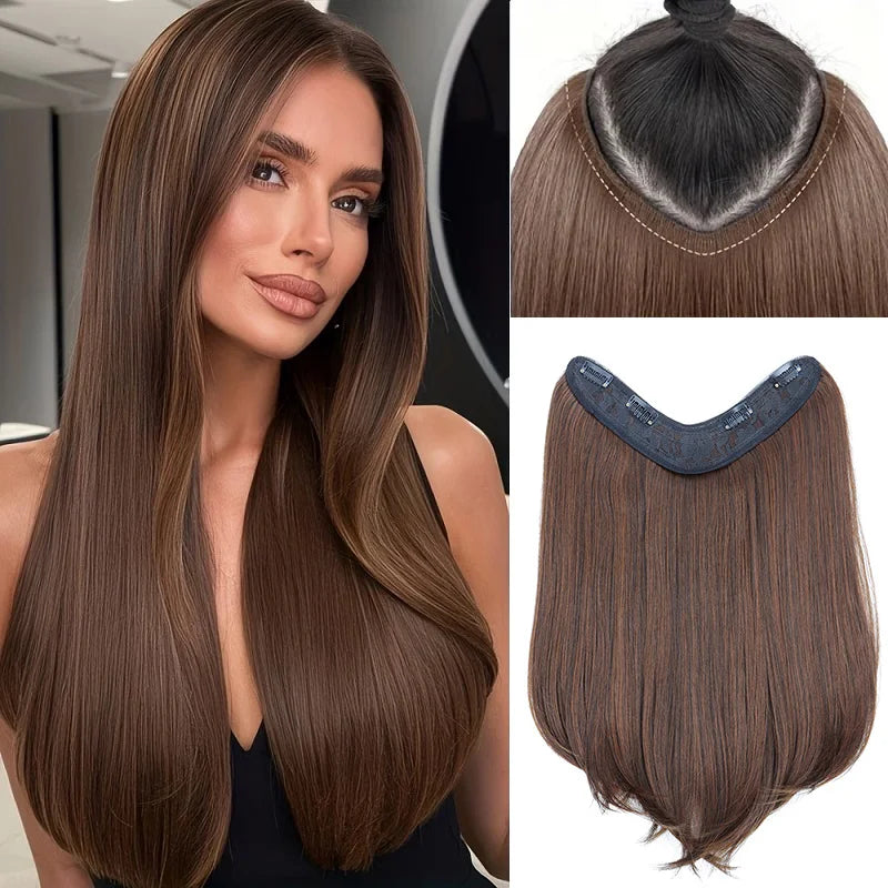 24-Inch V-Shaped Invisible Clip-In Hair Extensions - 14