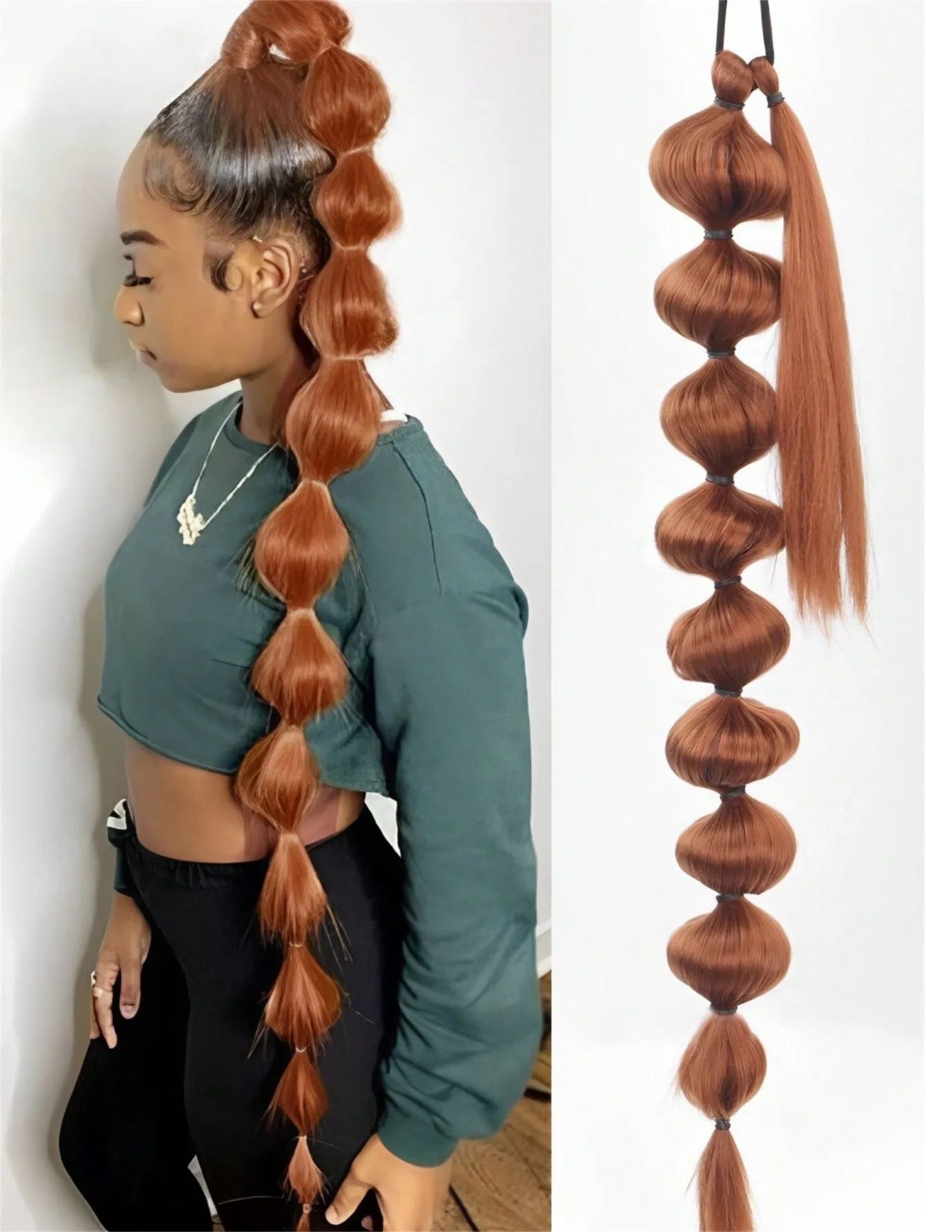 Synthetic Bubble Ponytail Hair Extension for Instant Volume - 19