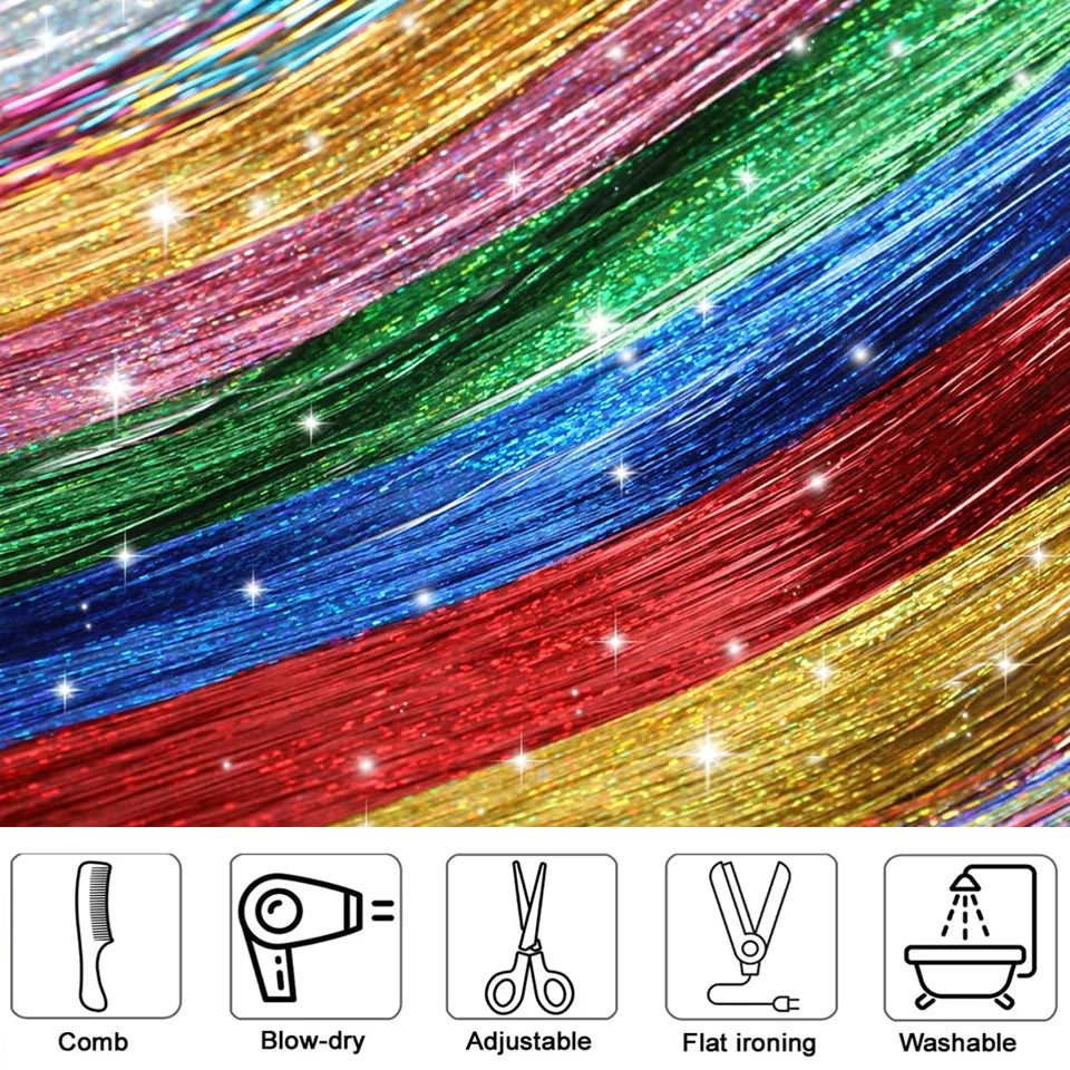 Sparkling Fairy Hair Tinsel Kit with Application Tools