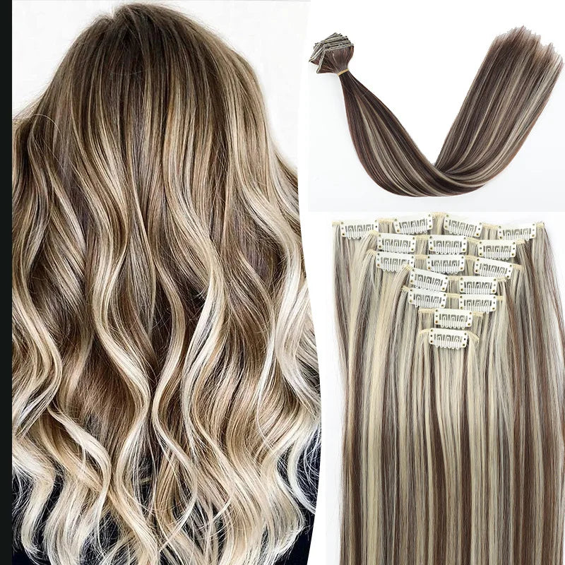 22-Inch Clip-In Long Straight Hair Extensions