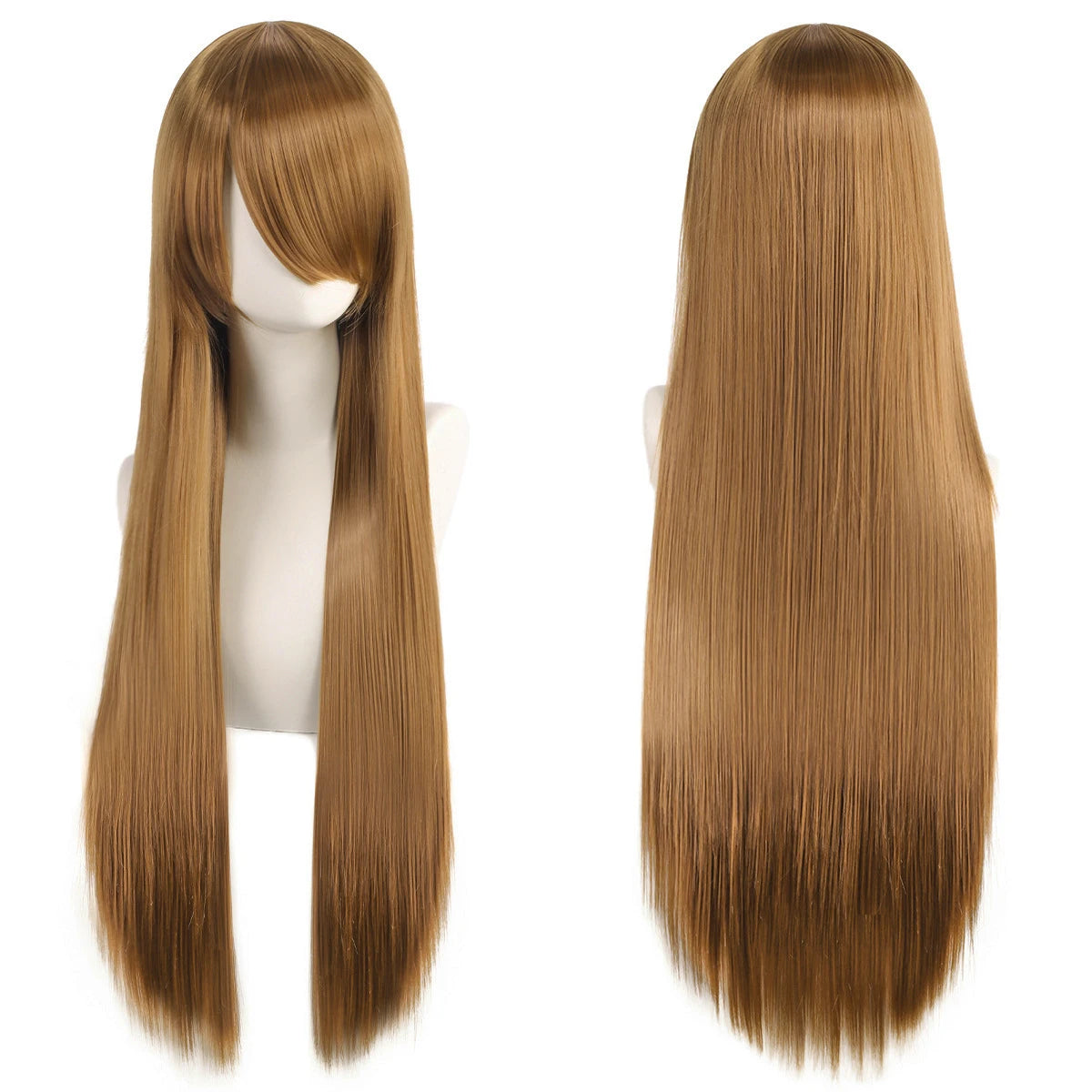 Long Straight Synthetic Cosplay Wig with Bangs - 6