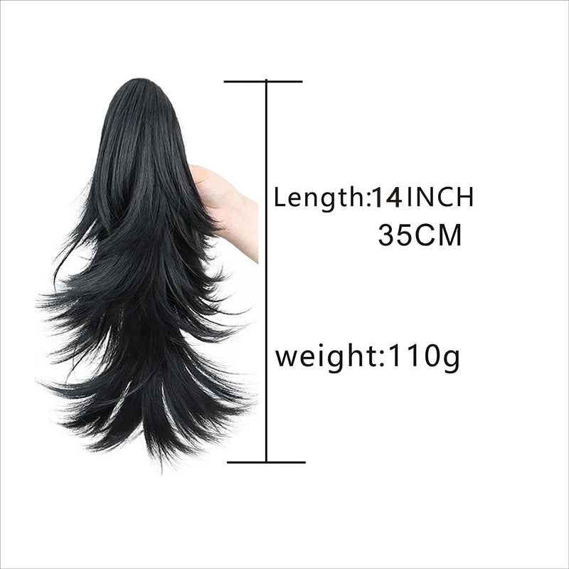 14-Inch Layered Claw Clip Ponytail Hair Extension - 4
