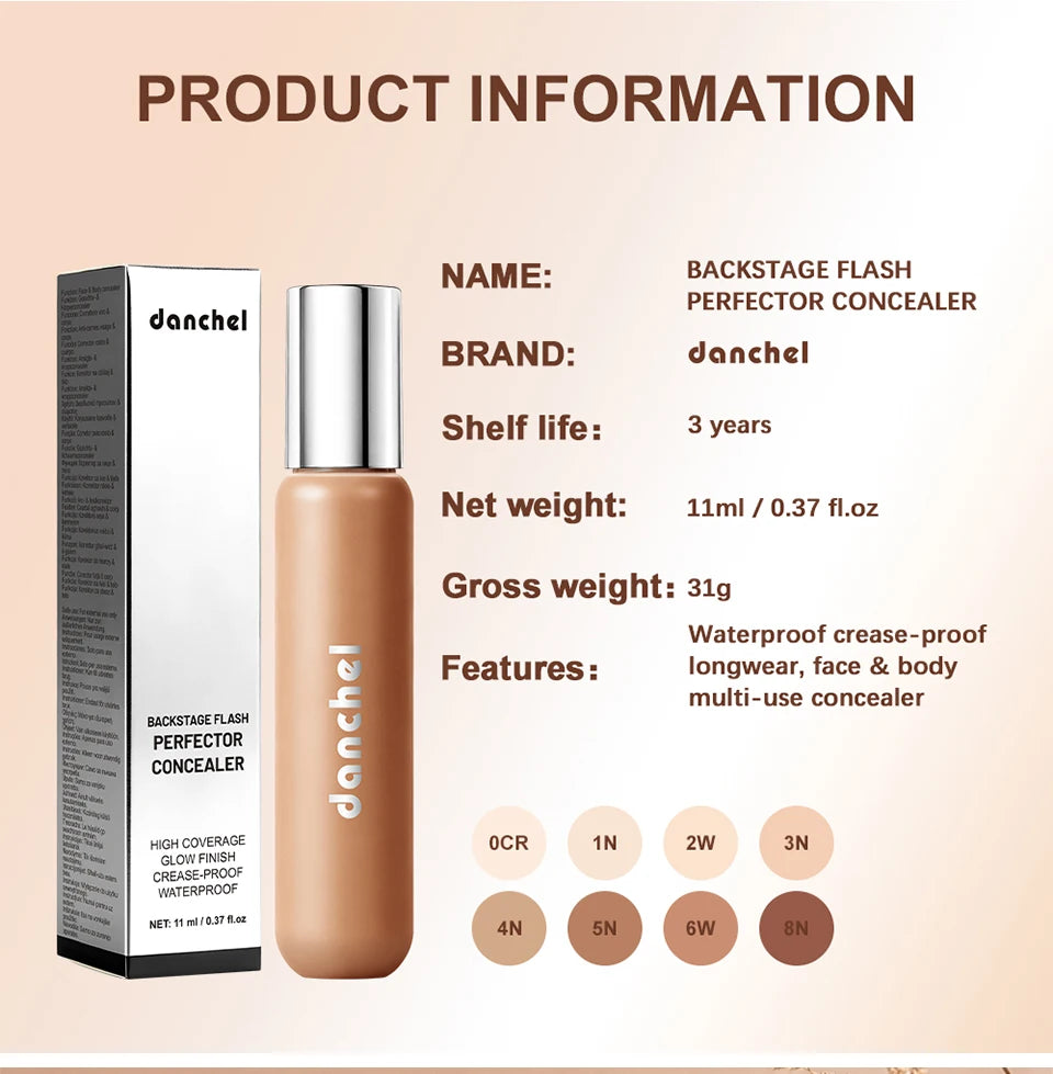 Full Coverage Waterproof Liquid Concealer for Face and Body Makeup - 17