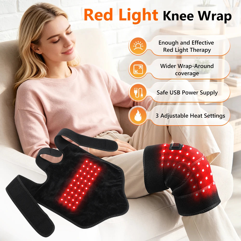 Red Light Therapy Heated Knee Brace for Joint Pain and Muscle Relief