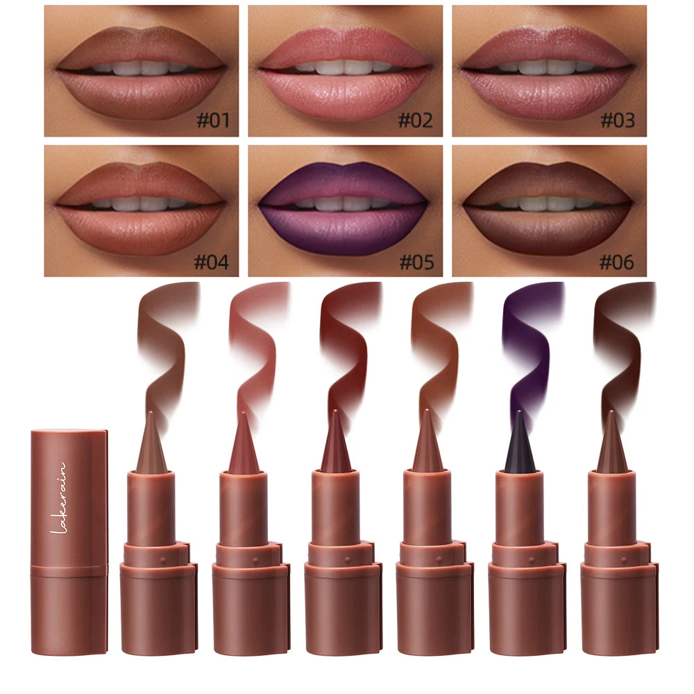 2-in-1 Waterproof Matte Lipstick and Lip Liner Crayon for All-Day Wear - 1