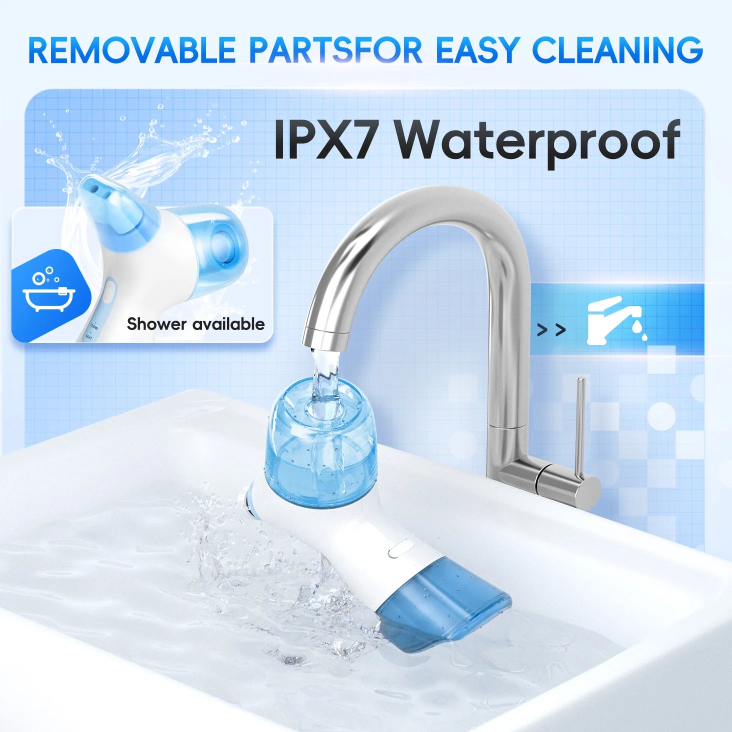 Portable Electric Nasal Rinse and Water Flosser Combo for Sinus Relief - 20