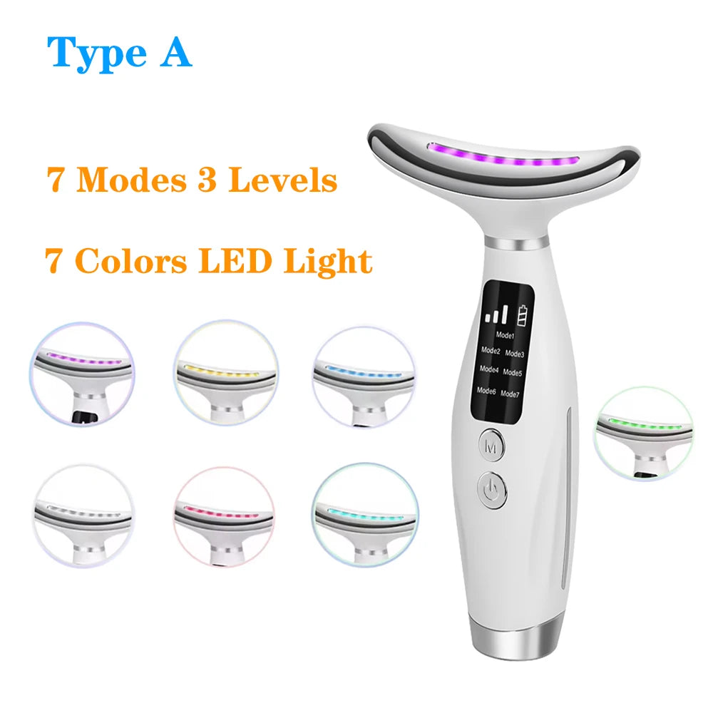 LED Facial and Neck Skin Tightening and Rejuvenation Massager