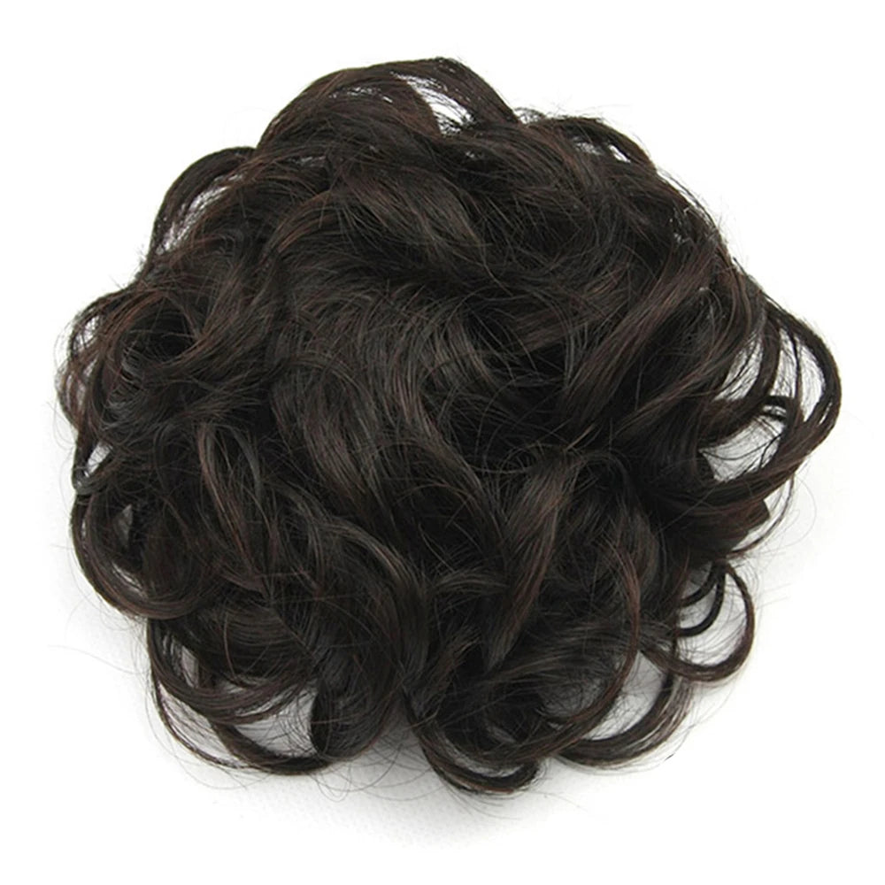 Adjustable Curly Hair Bun Scrunchie Extension for Instant Volume Updo