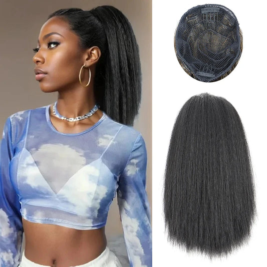 10-Inch Kinky Straight Drawstring Ponytail Hair Extension