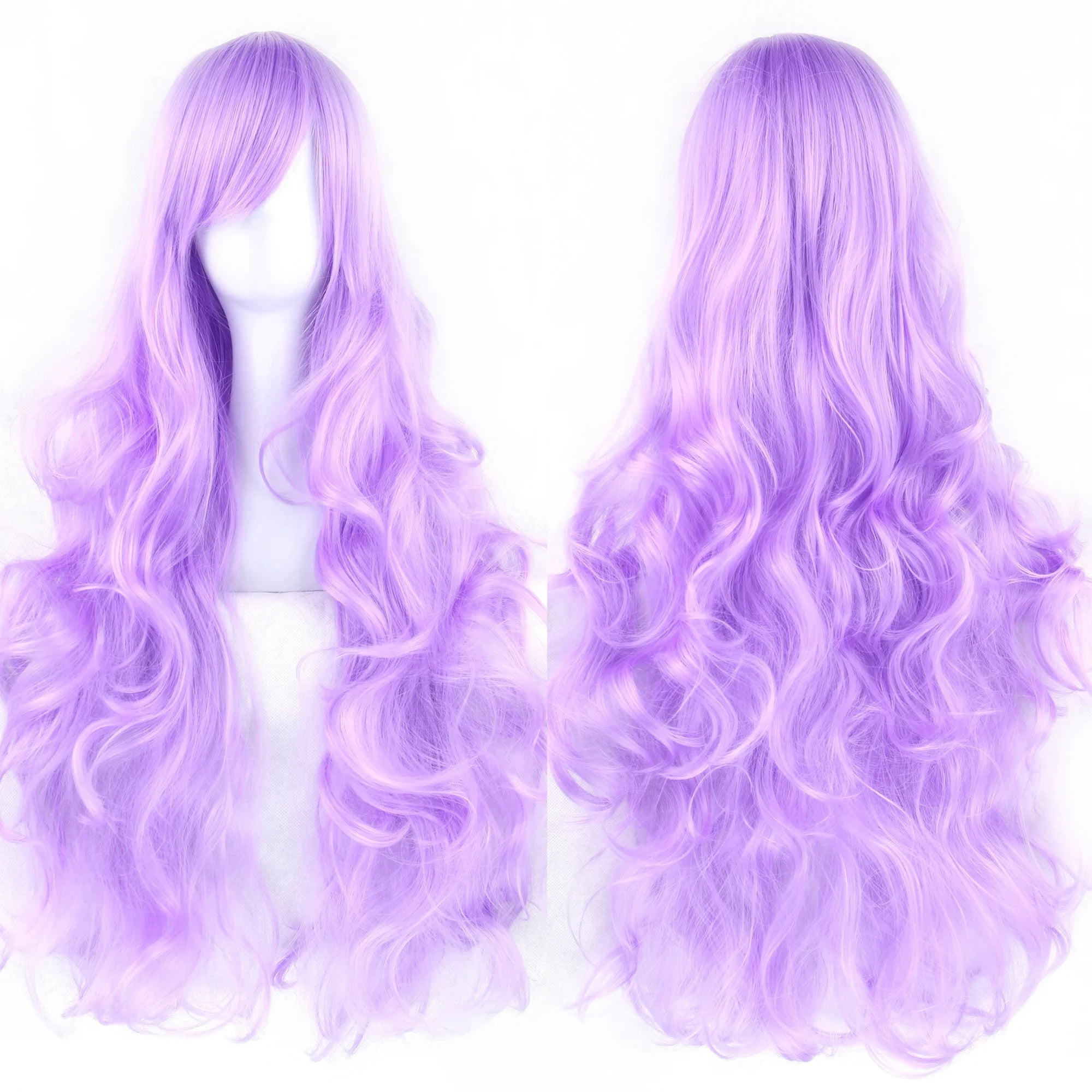 Long Curly Heat-Resistant Synthetic Cosplay Wig for Costume Parties - 17