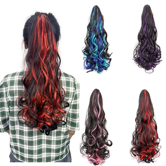 18-Inch Curly Claw Clip Ponytail Hair Extension