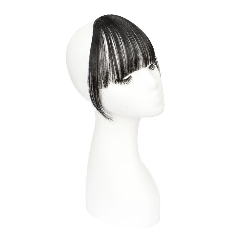 Clip-In Invisible Synthetic Hair Bangs for Instant Fringe Styling - 8