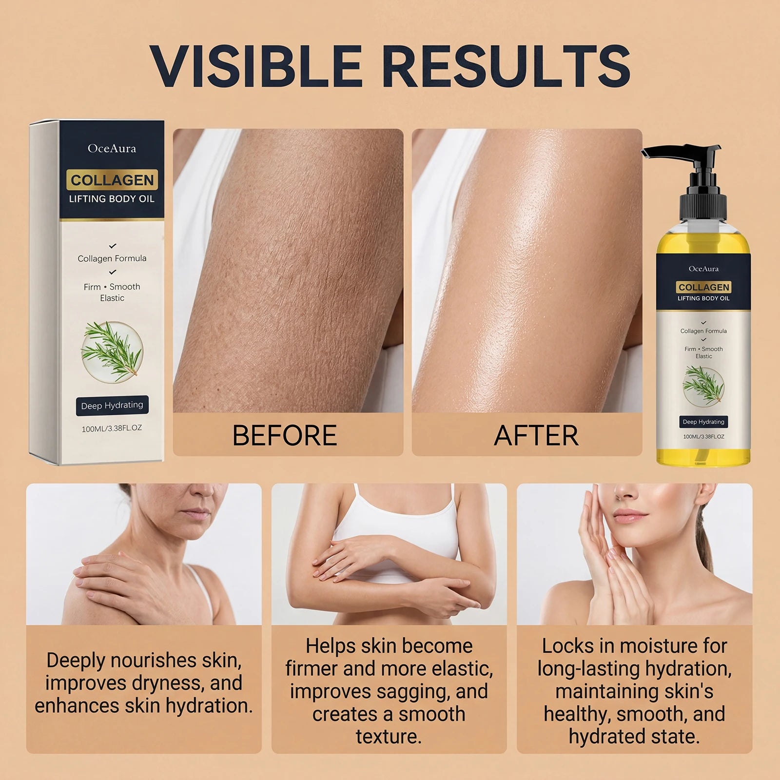Collagen Lifting and Firming Body Oil for Smooth Hydrated Skin - 13