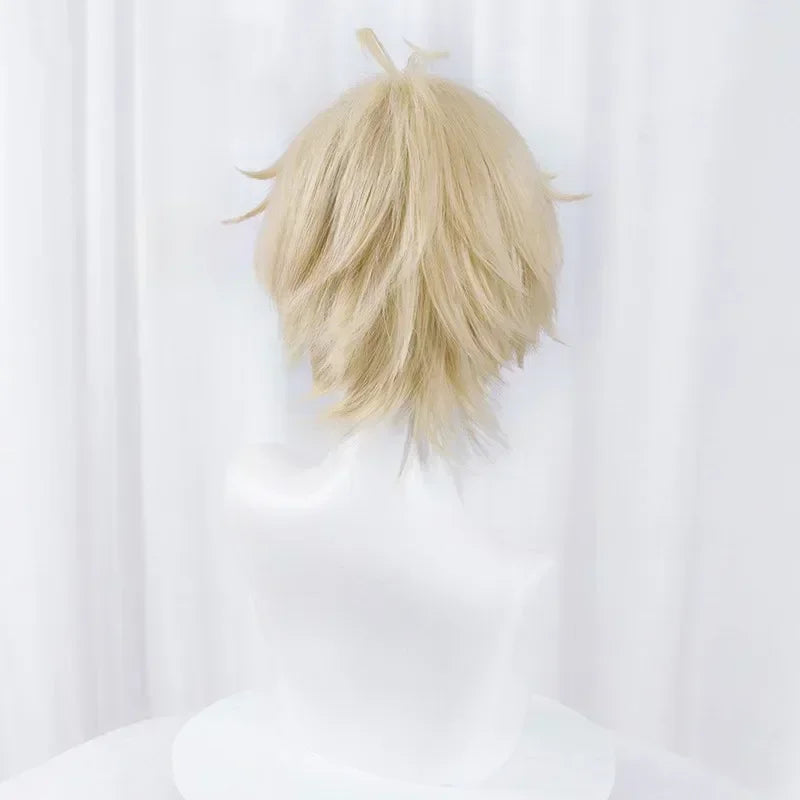 Short Blonde Anime Character Cosplay Wig - 4