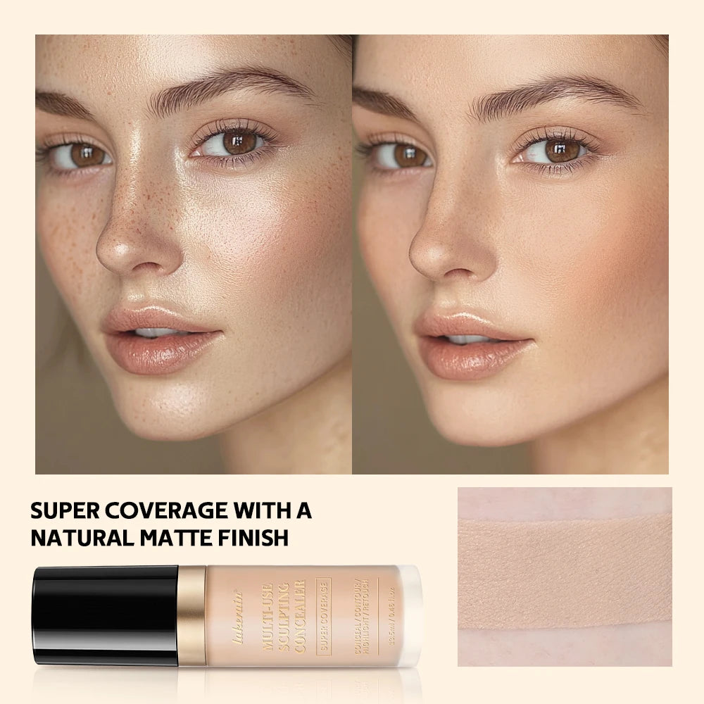 Multi-Use Full Coverage Sculpting Concealer for Flawless Matte Finish