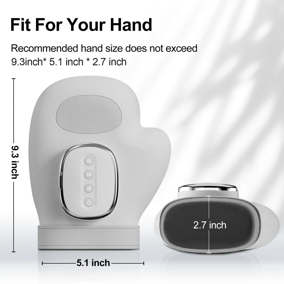Electric Hand Massager with Heat for Palm and Wrist Pain Relief