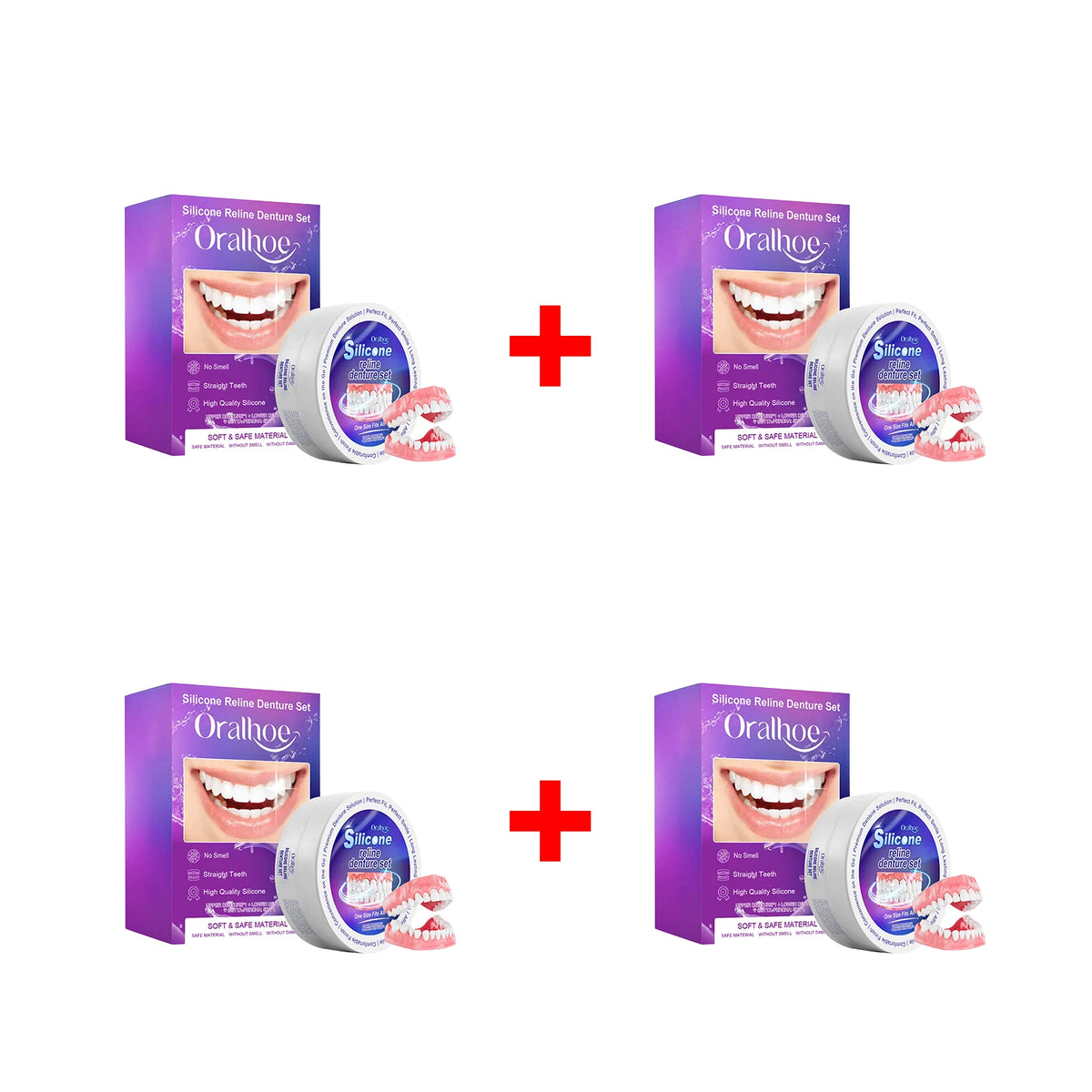 Silicone Denture Reline Set for Comfortable Fit and Natural Smile