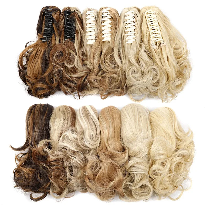12-Inch Wavy Curly Claw Clip Ponytail Extension