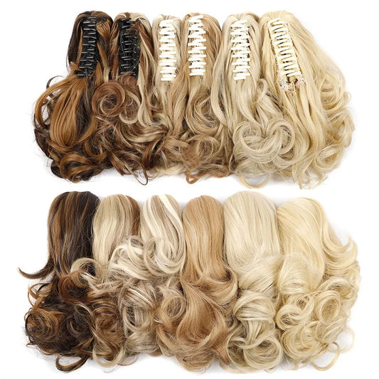 12-Inch Wavy Curly Claw Clip Ponytail Extension