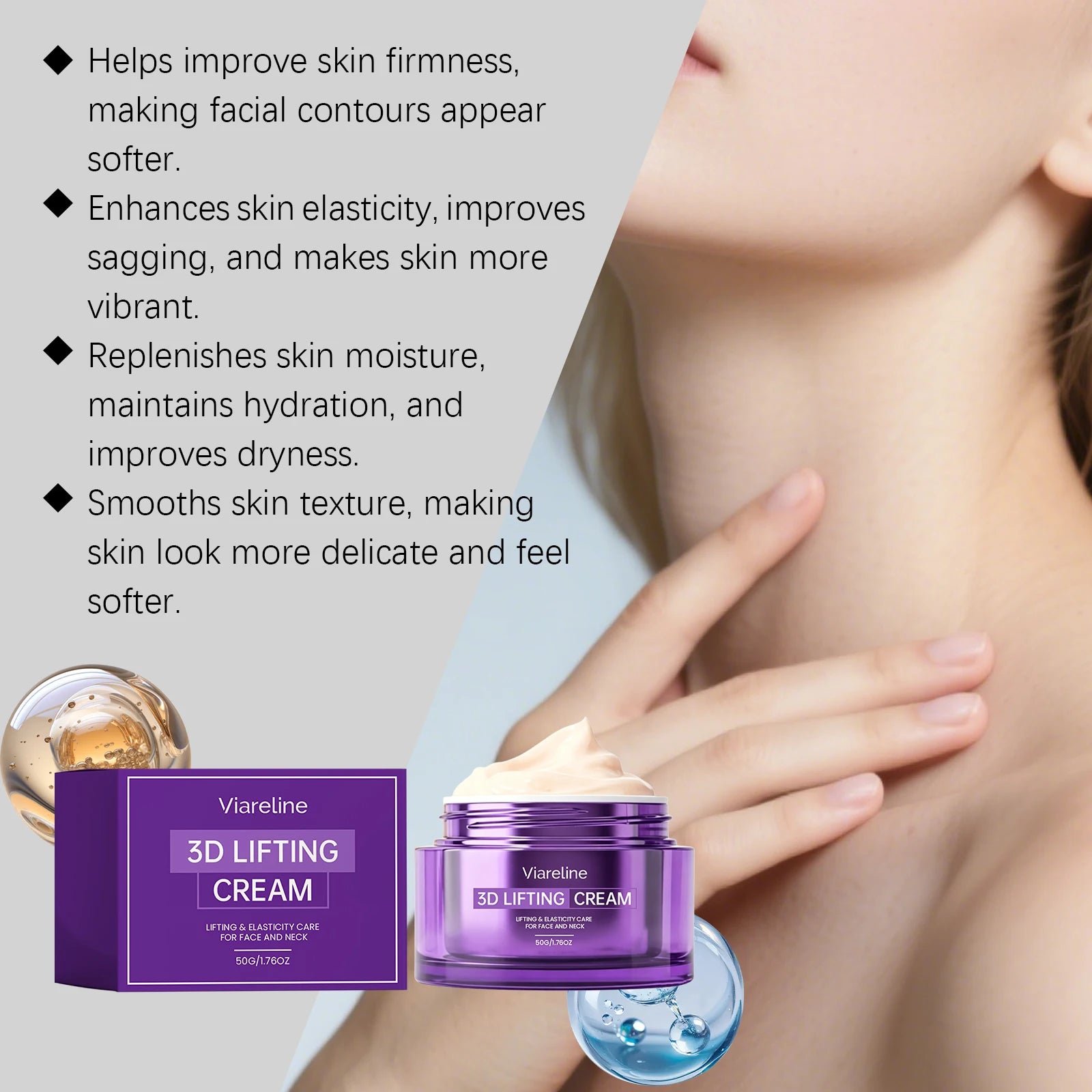 3D Lifting Firming Cream for Face and Neck Tightening and Anti-Aging - 6
