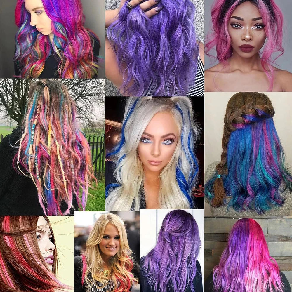 22-Inch Colored Clip-In Hair Extension Highlights