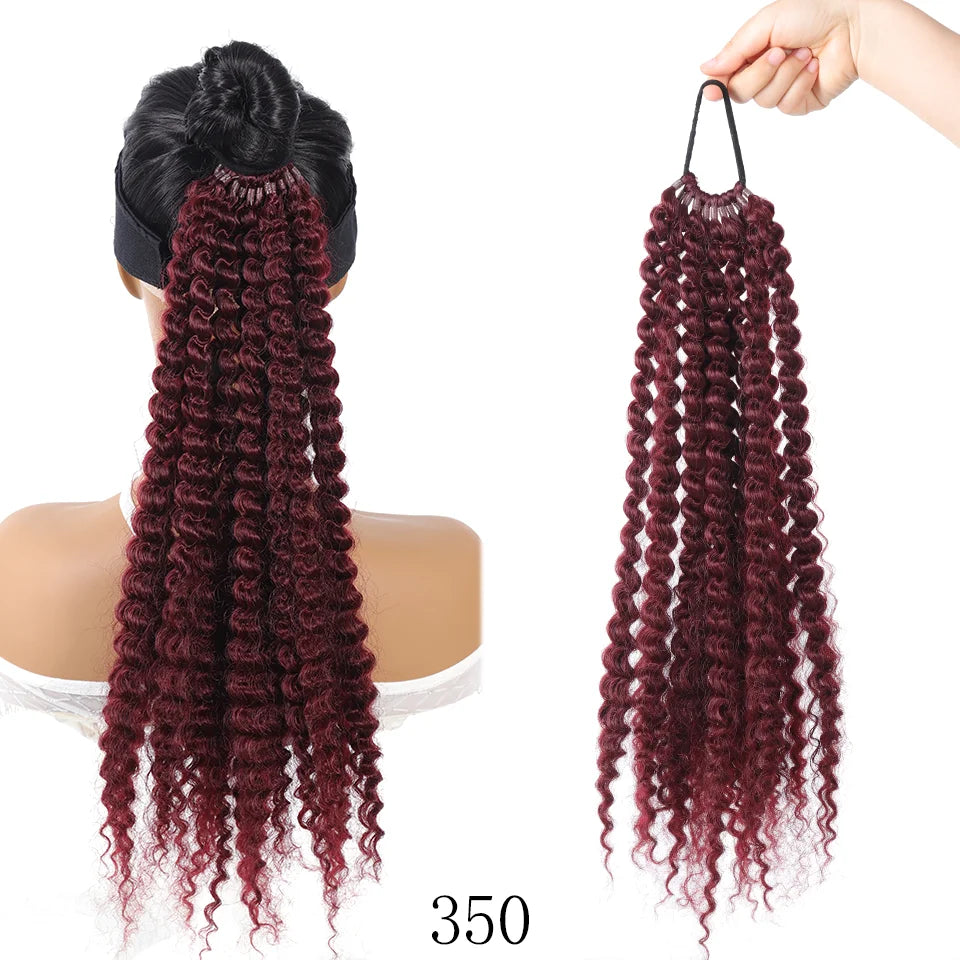 20-Inch Fluffy Synthetic Ponytail Hair Extension for Instant Volume