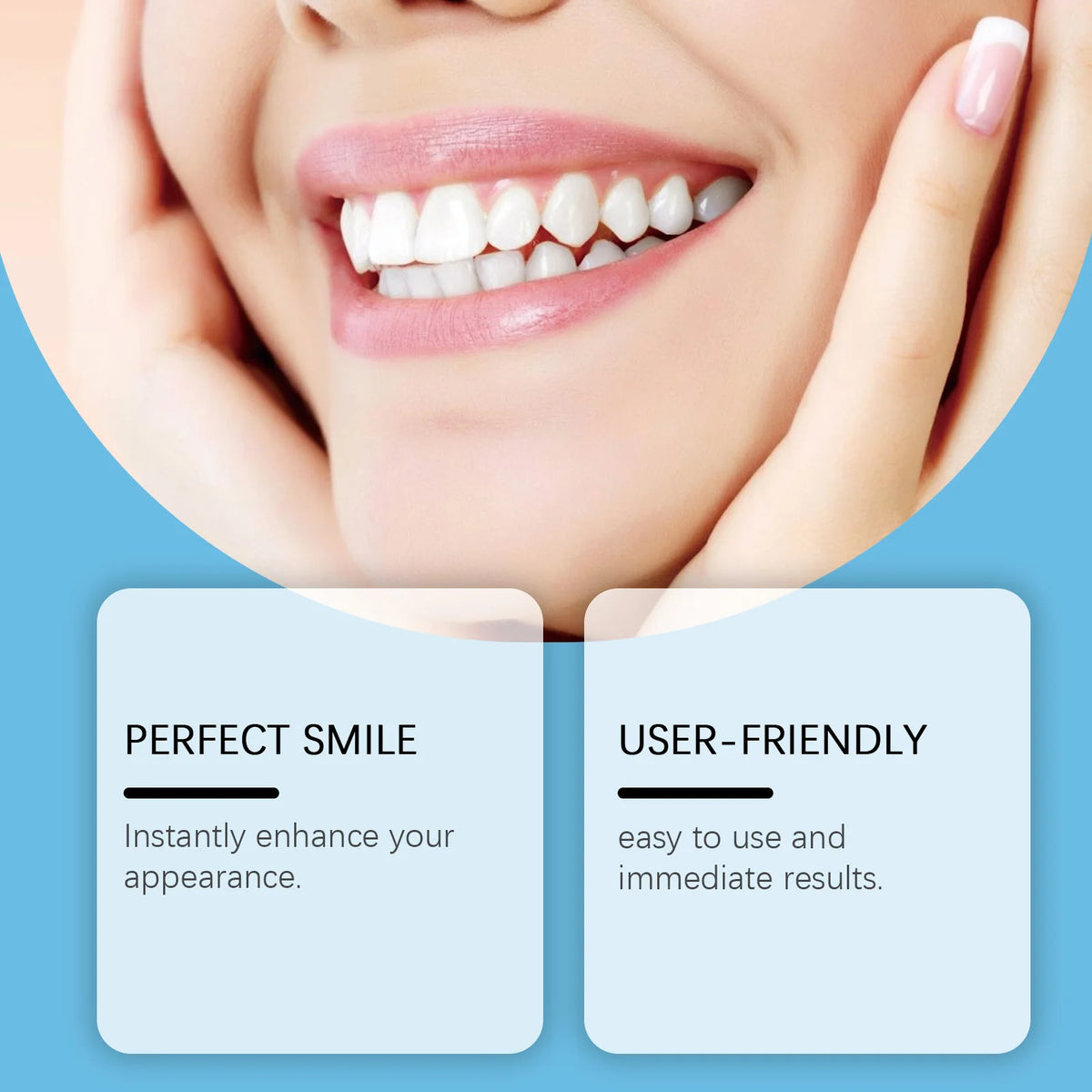 Snap-On Silicone Denture Set for Instant Smile Transformation