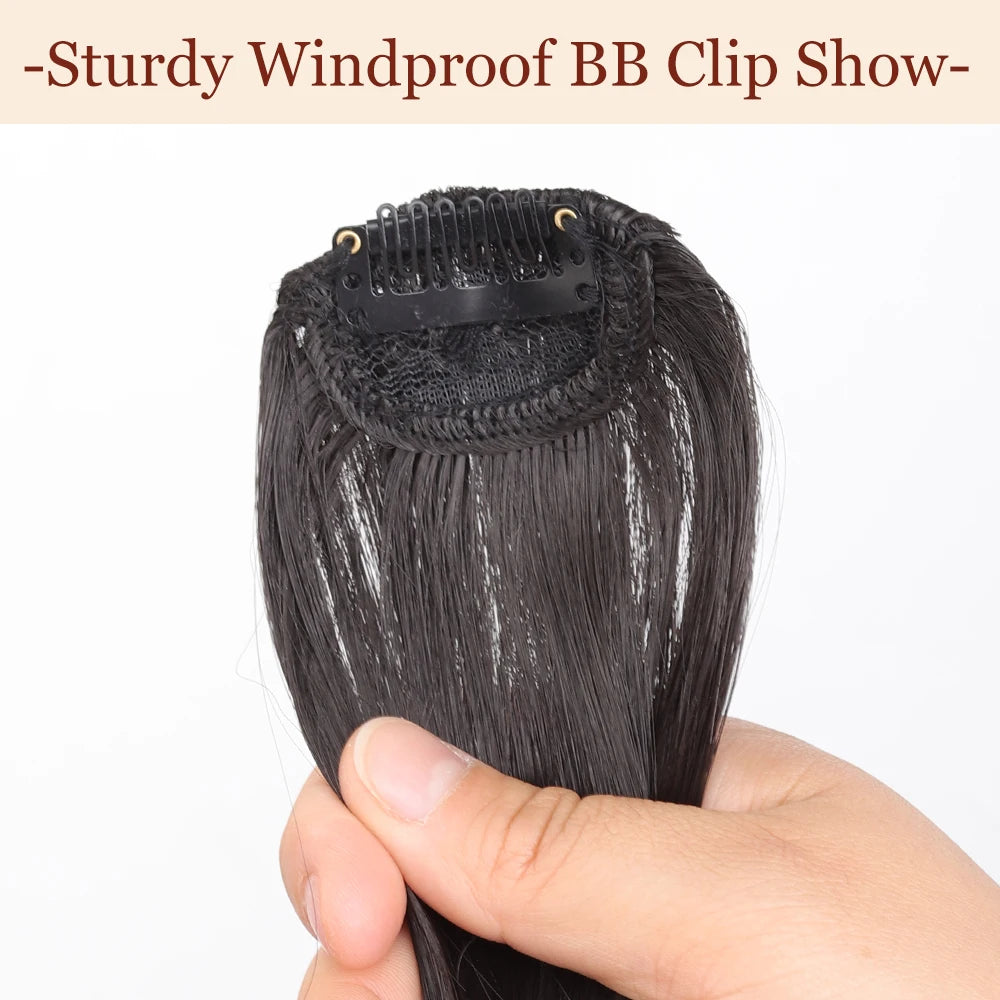 Clip-in Synthetic Hair Bangs for Instant Natural Fringe Hairstyle