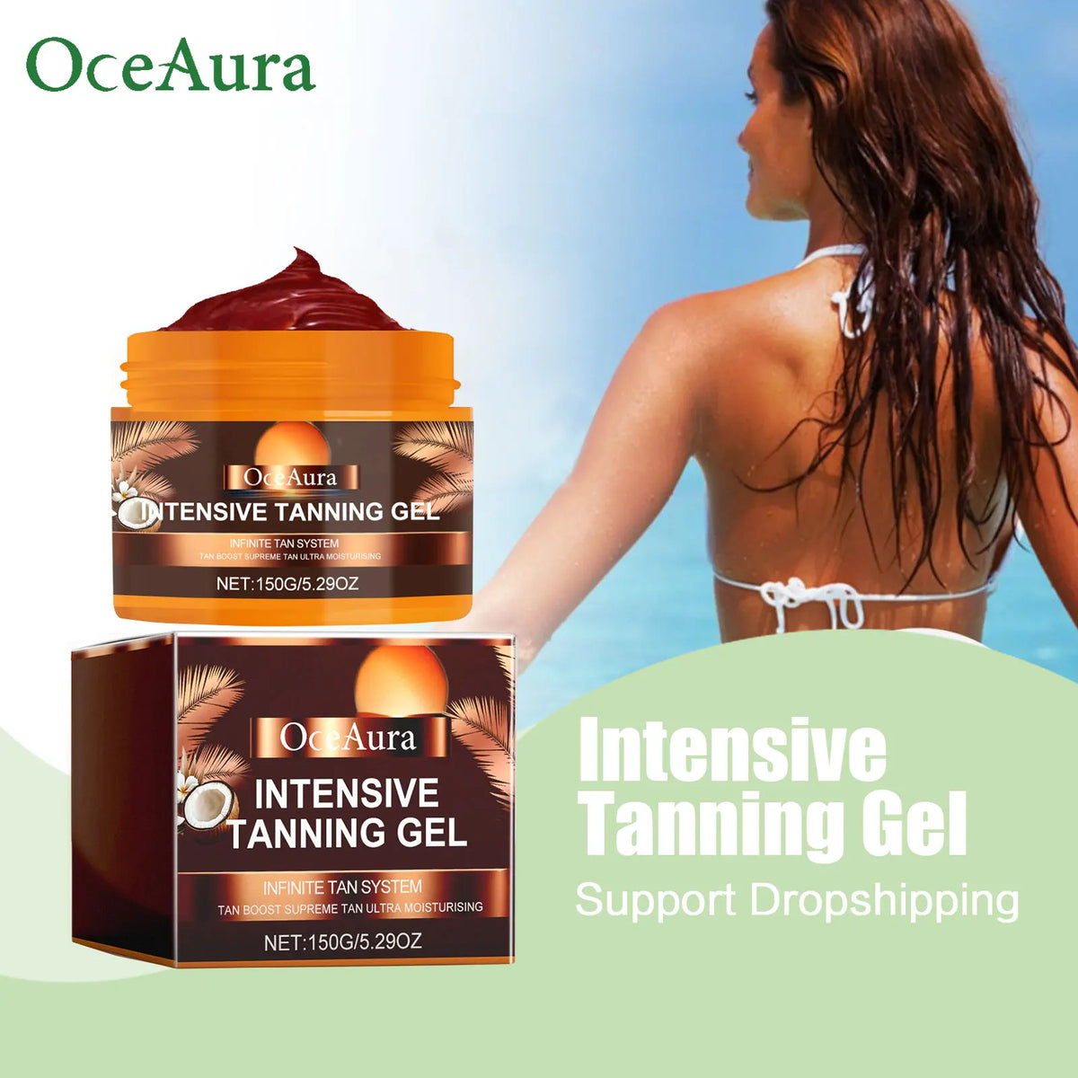 Intensive Tanning Gel for Natural Long Lasting Dark Skin Glow