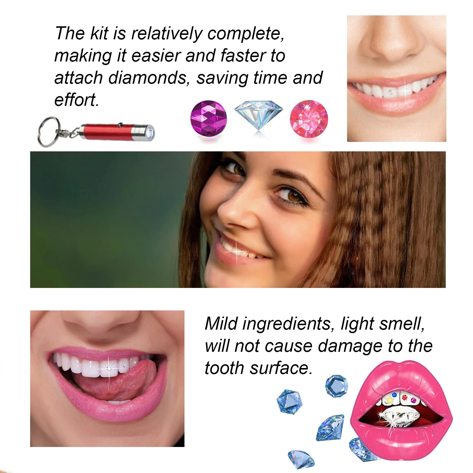Professional DIY Tooth Gem Kit for Sparkling Dental Jewelry Decoration - 4