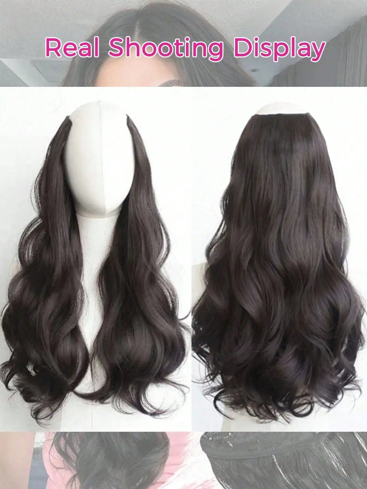 V-Shaped Long Wavy Clip-In Hair Extensions