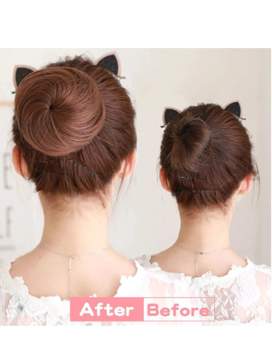Flexible Synthetic Hair Bun Drawstring Chignon for Women Daily Styling