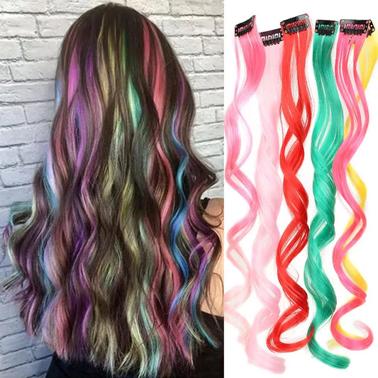 22 Inch Wavy Clip-In Hair Extensions for Daily Style and Parties