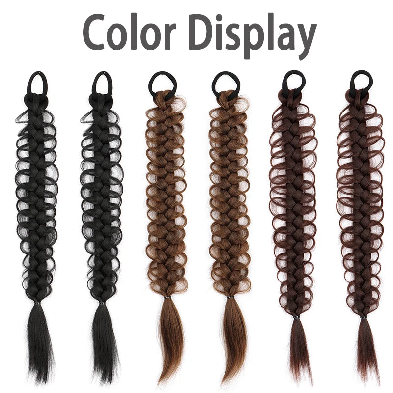 18-Inch Synthetic Fishbone Braid Ponytail Extension