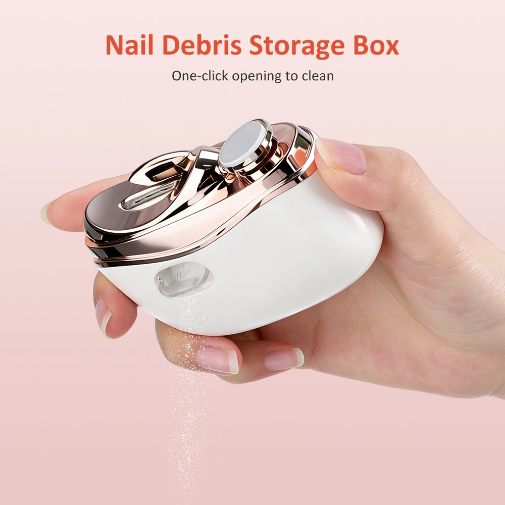 Automatic Electric Nail Trimmer and Polisher for Safe Manicure