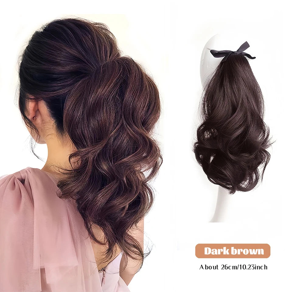 Wavy Curly Ribbon Ponytail Hair Extension - 12